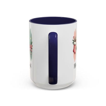 Merry & Bright 15oz Coffee Mug – Pastel Christmas Stocking, Gingerbread & Cocoa Holiday Cup - Image 11