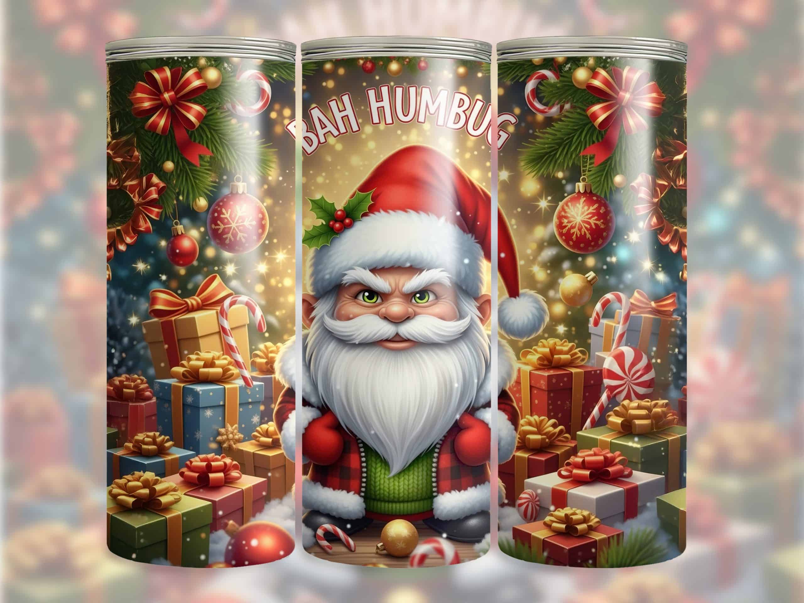 Bah Humbug Christmas Gnome Tumbler