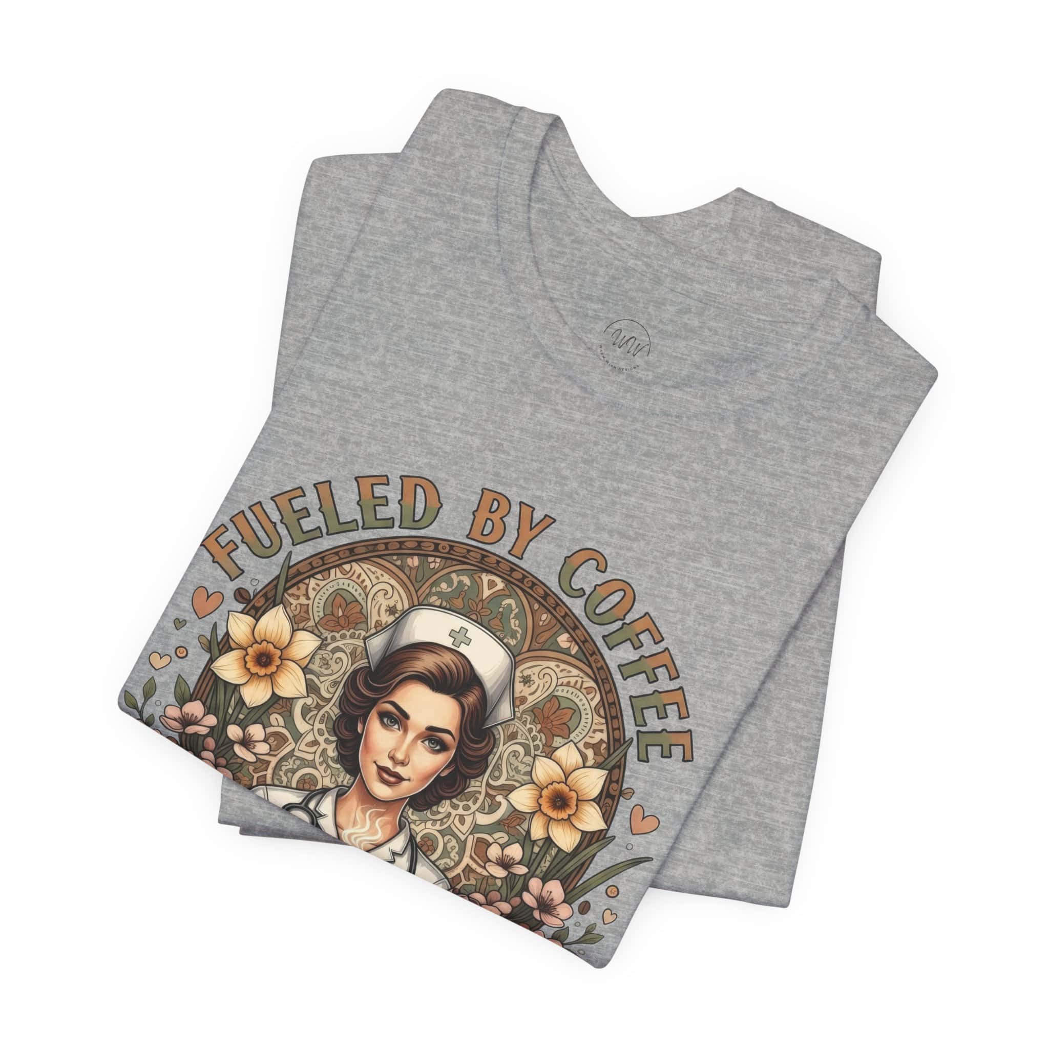 Coffee Nurse Tee — "Fueled by Coffee, Powered by Compassion" Graphic Shirt - Image 14