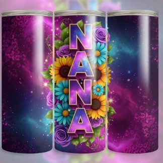 Floral Nana 20 Oz Tumbler