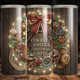Cowboy Boots & Christmas Roots 20oz Sublimation Tumbler