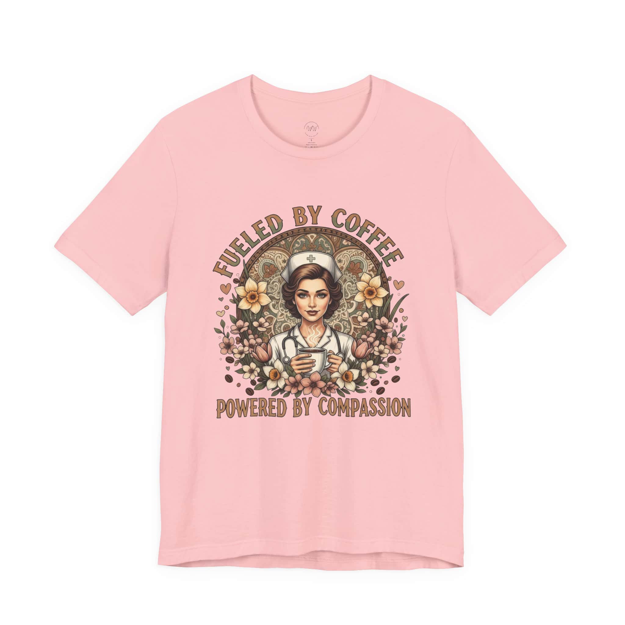 Coffee Nurse Tee — "Fueled by Coffee, Powered by Compassion" Graphic Shirt - Image 32