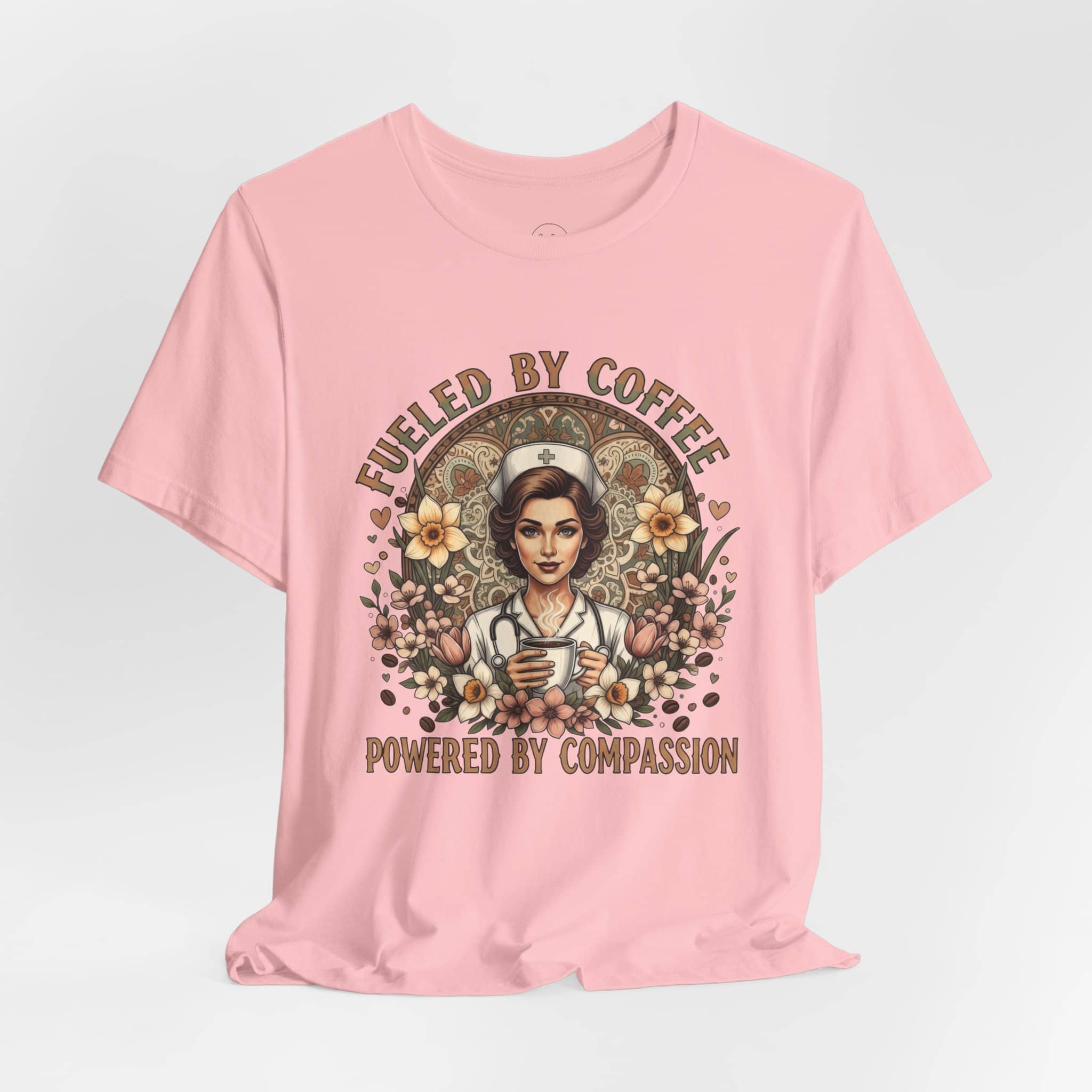 Coffee Nurse Tee — "Fueled by Coffee, Powered by Compassion" Graphic Shirt - Image 35