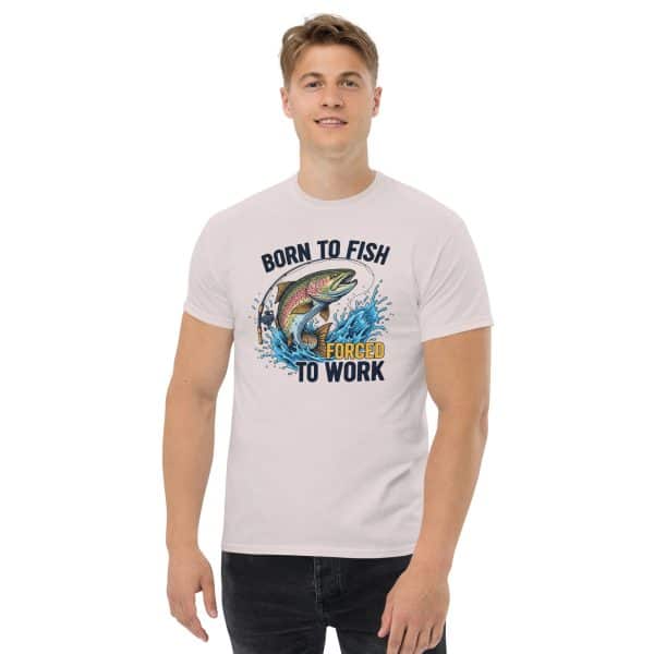 Born To Fish Forced To Work T-Shirt – Funny Fishing Tee for Anglers - Image 13