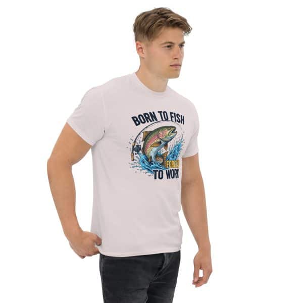 Born To Fish Forced To Work T-Shirt – Funny Fishing Tee for Anglers - Image 18