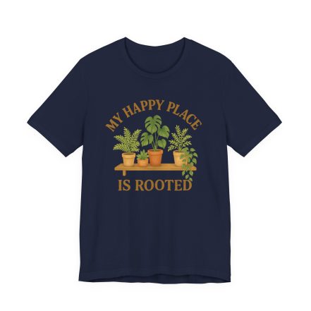 Plant Lover T-Shirt – “My Happy Place Is Rooted” Graphic Tee - Image 27