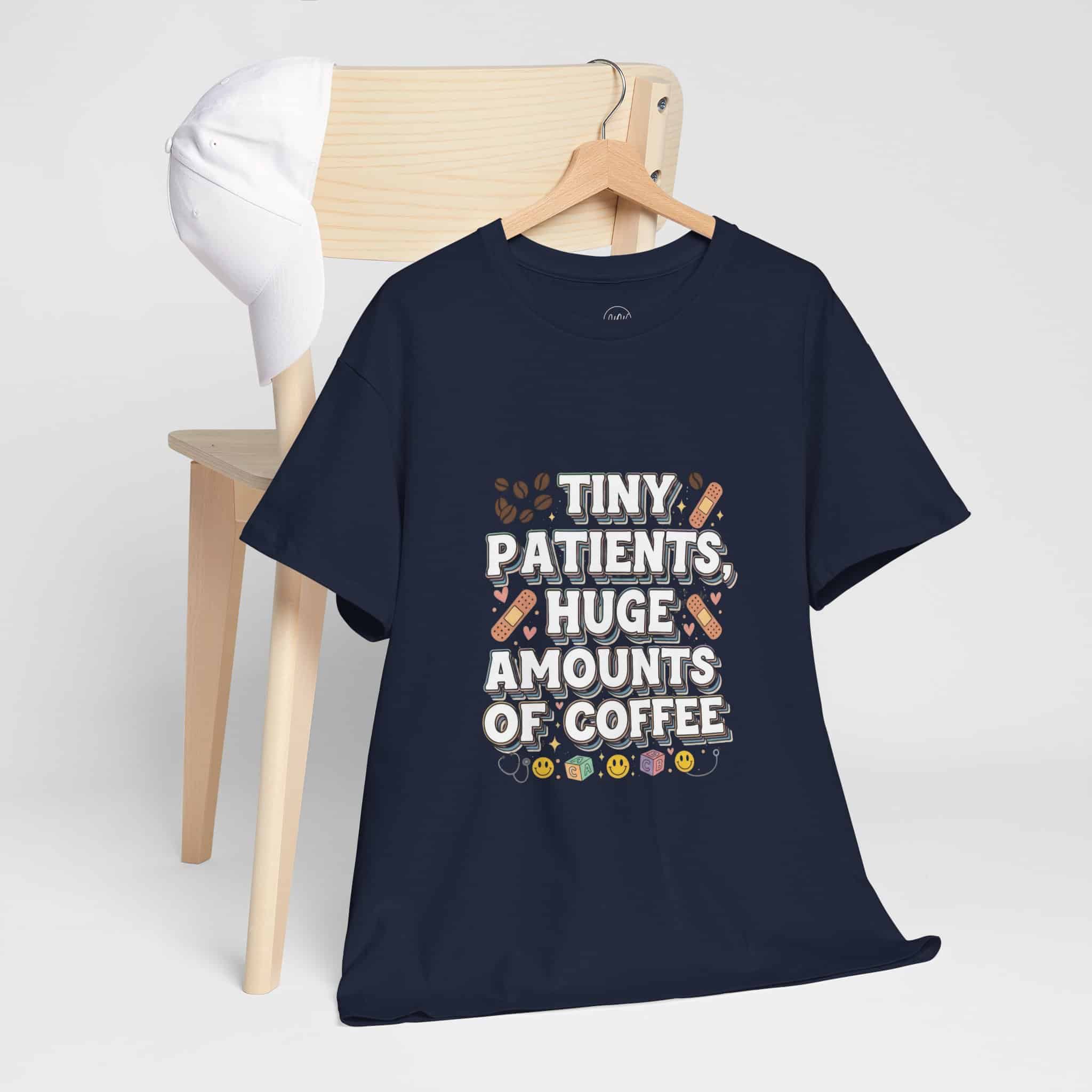 Tiny Patients Huge Amounts of Coffee Pediatric Nurse Tee - Image 20