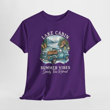 Lake Cabin Summer Vibes Tee — Vintage Truck Lakeside Retreat Shirt - Image 19