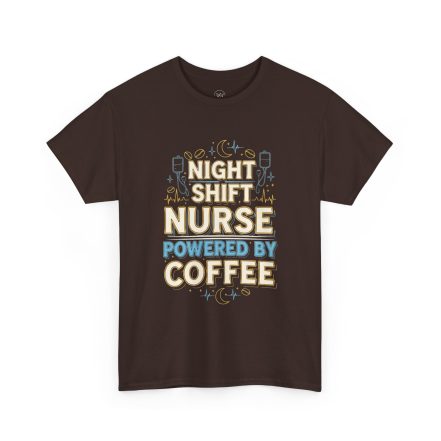 Night Shift Nurse T‑Shirt - Powered by Coffee Graphic Tee - Image 7