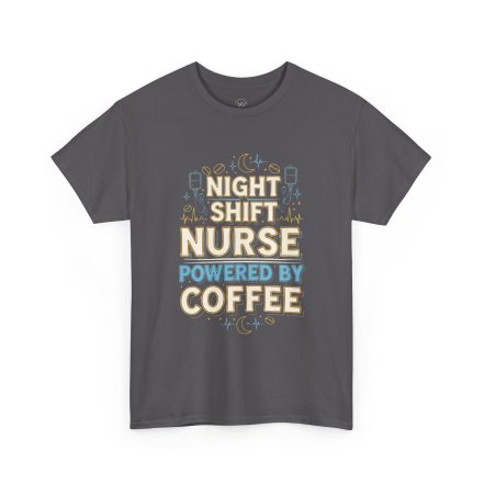 Night Shift Nurse T‑Shirt - Powered by Coffee Graphic Tee - Image 19