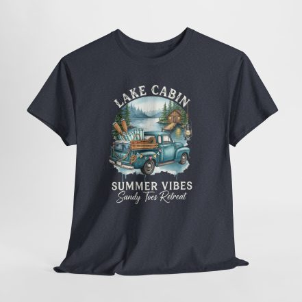 Lake Cabin Summer Vibes Tee — Vintage Truck Lakeside Retreat Shirt - Image 15