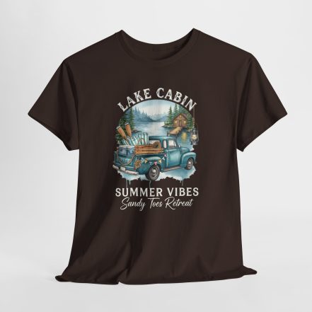 Lake Cabin Summer Vibes Tee — Vintage Truck Lakeside Retreat Shirt - Image 7