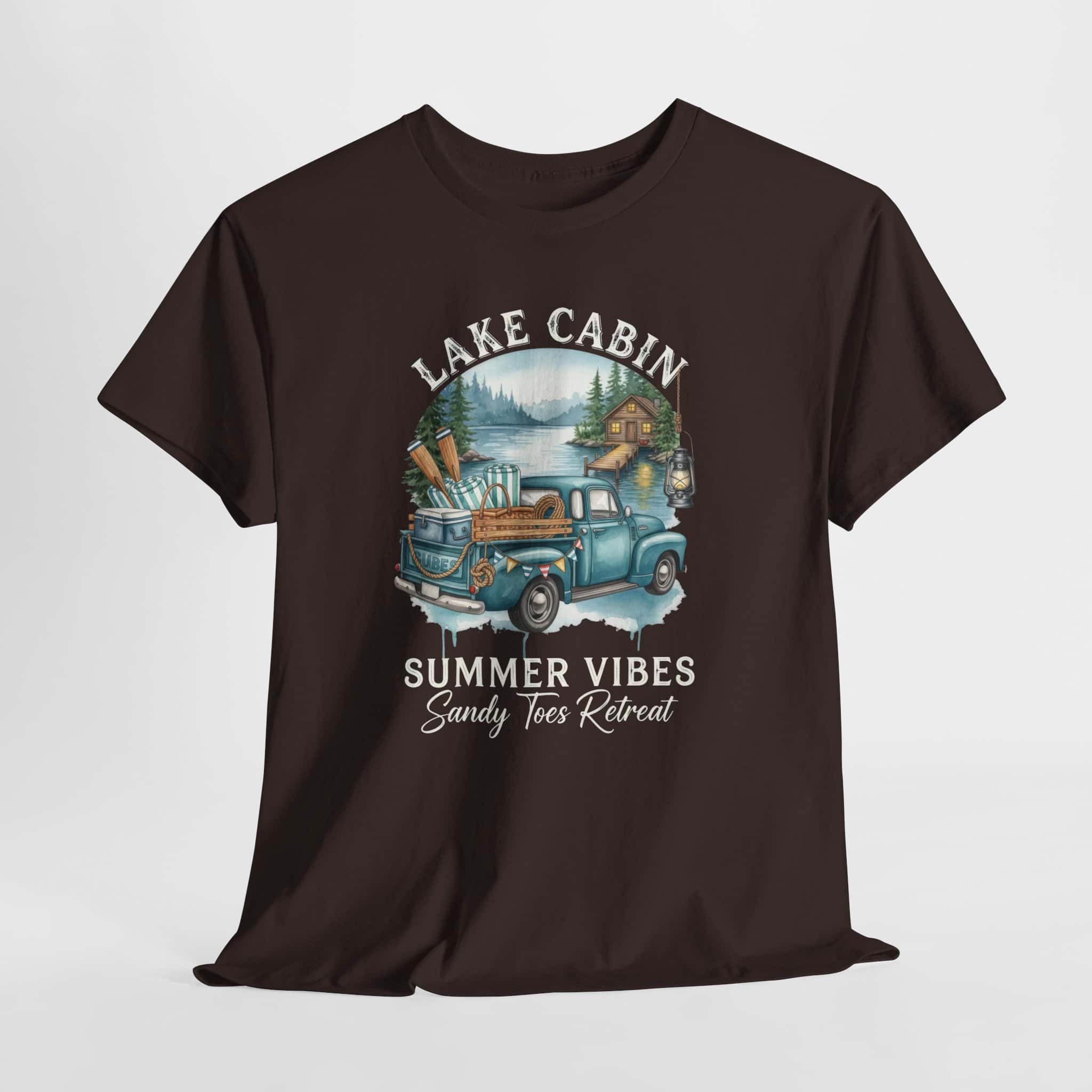 Lake Cabin Summer Vibes Tee — Vintage Truck Lakeside Retreat Shirt - Image 7