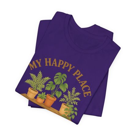 Plant Lover T-Shirt – “My Happy Place Is Rooted” Graphic Tee - Image 34