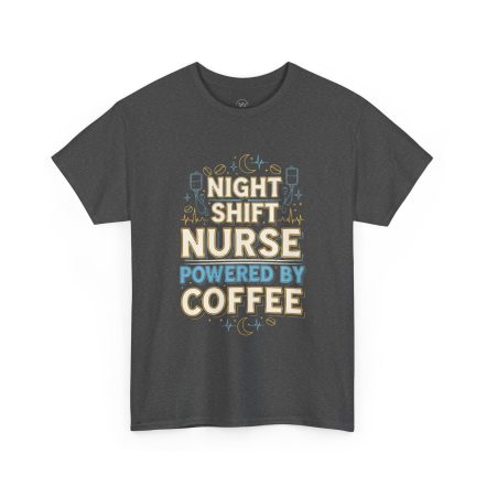 Night Shift Nurse T‑Shirt - Powered by Coffee Graphic Tee - Image 11