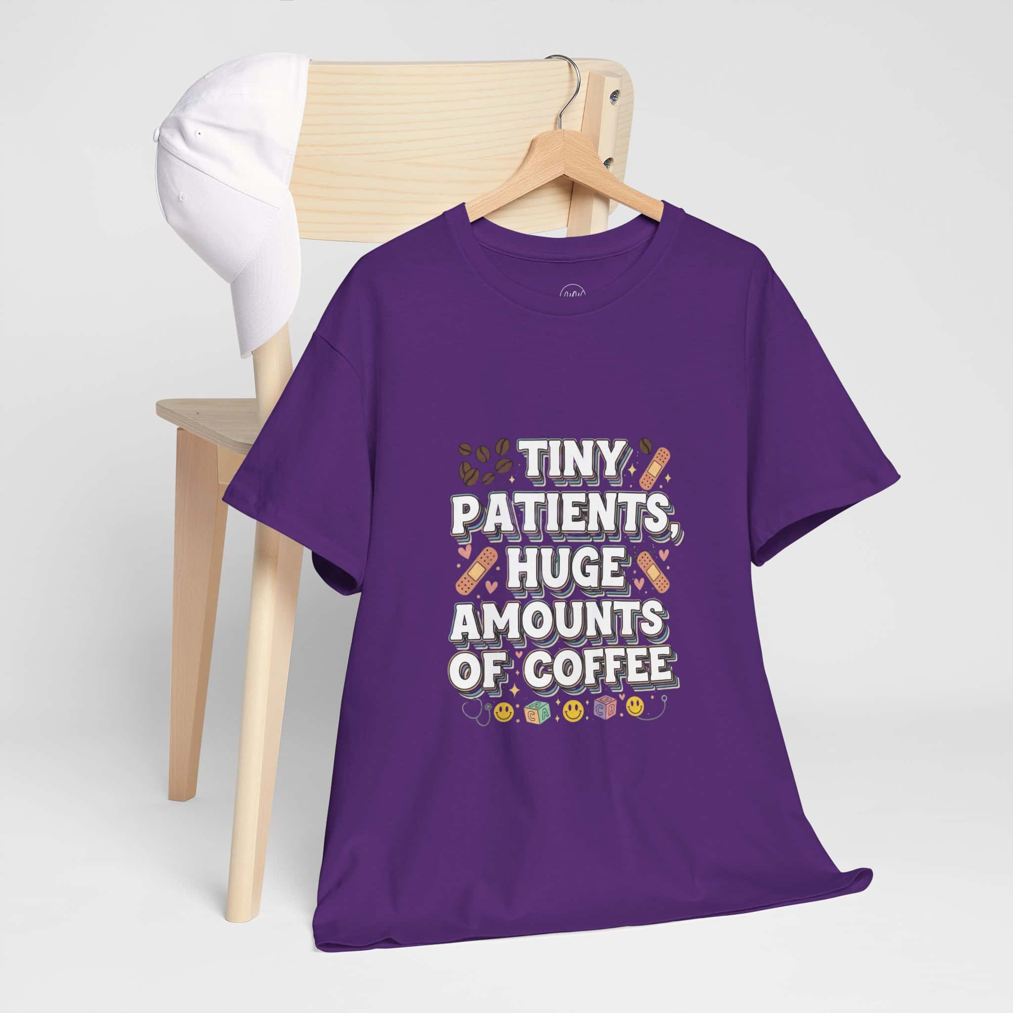 Tiny Patients Huge Amounts of Coffee Pediatric Nurse Tee - Image 28