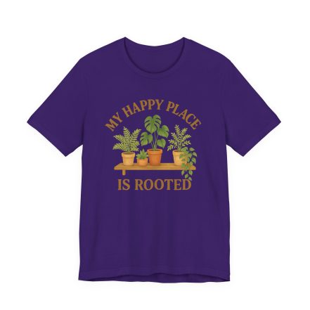 Plant Lover T-Shirt – “My Happy Place Is Rooted” Graphic Tee - Image 32