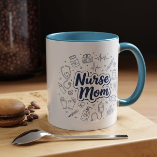 Nurse Mom Accent Coffee Mug — Gift for Nurse Moms, Medical-Themed