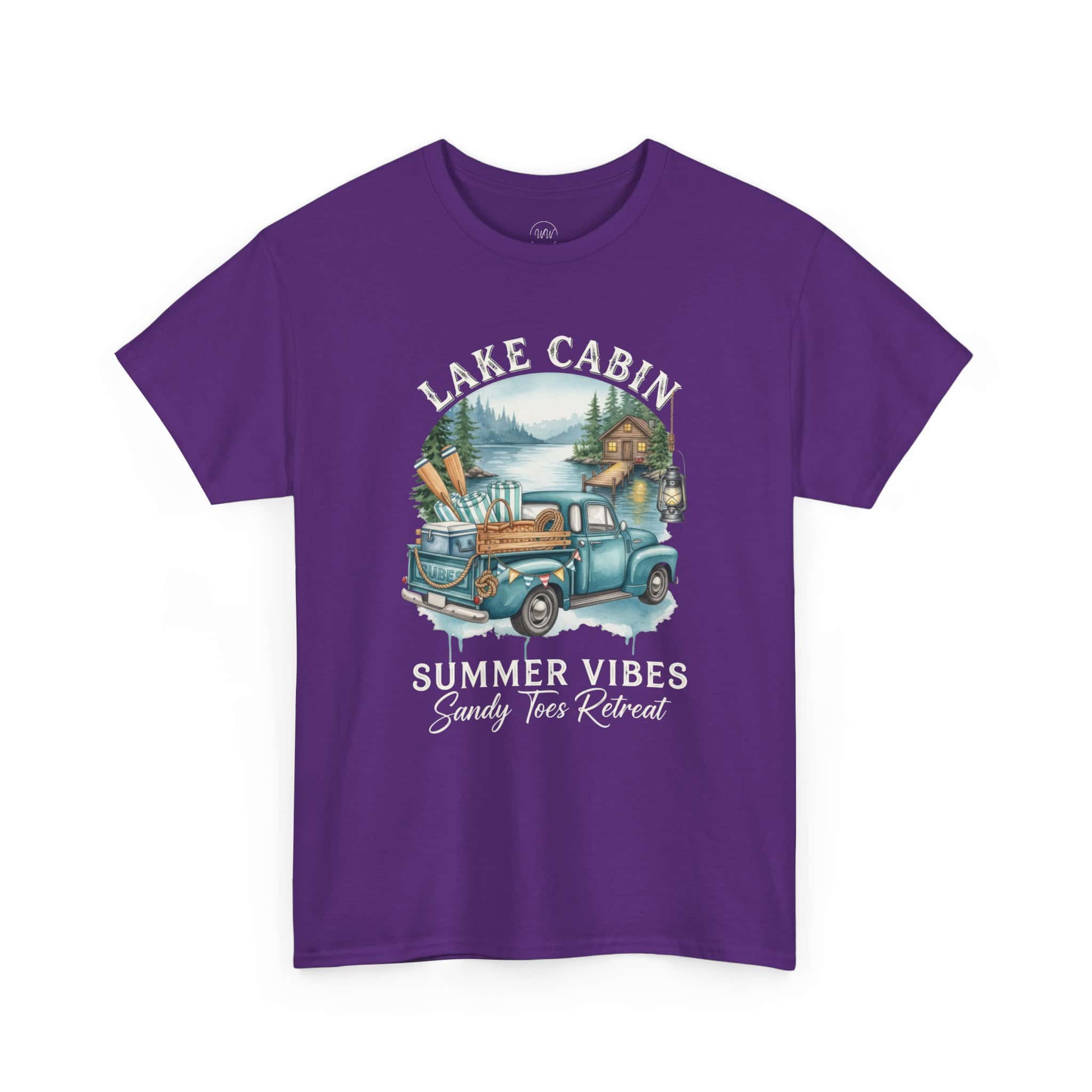 Lake Cabin Summer Vibes Tee — Vintage Truck Lakeside Retreat Shirt - Image 18