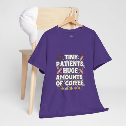 Tiny Patients Huge Amounts of Coffee Pediatric Nurse Tee - Image 24