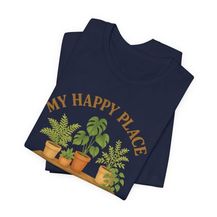 Plant Lover T-Shirt – “My Happy Place Is Rooted” Graphic Tee - Image 29