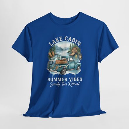 Lake Cabin Summer Vibes Tee — Vintage Truck Lakeside Retreat Shirt - Image 11