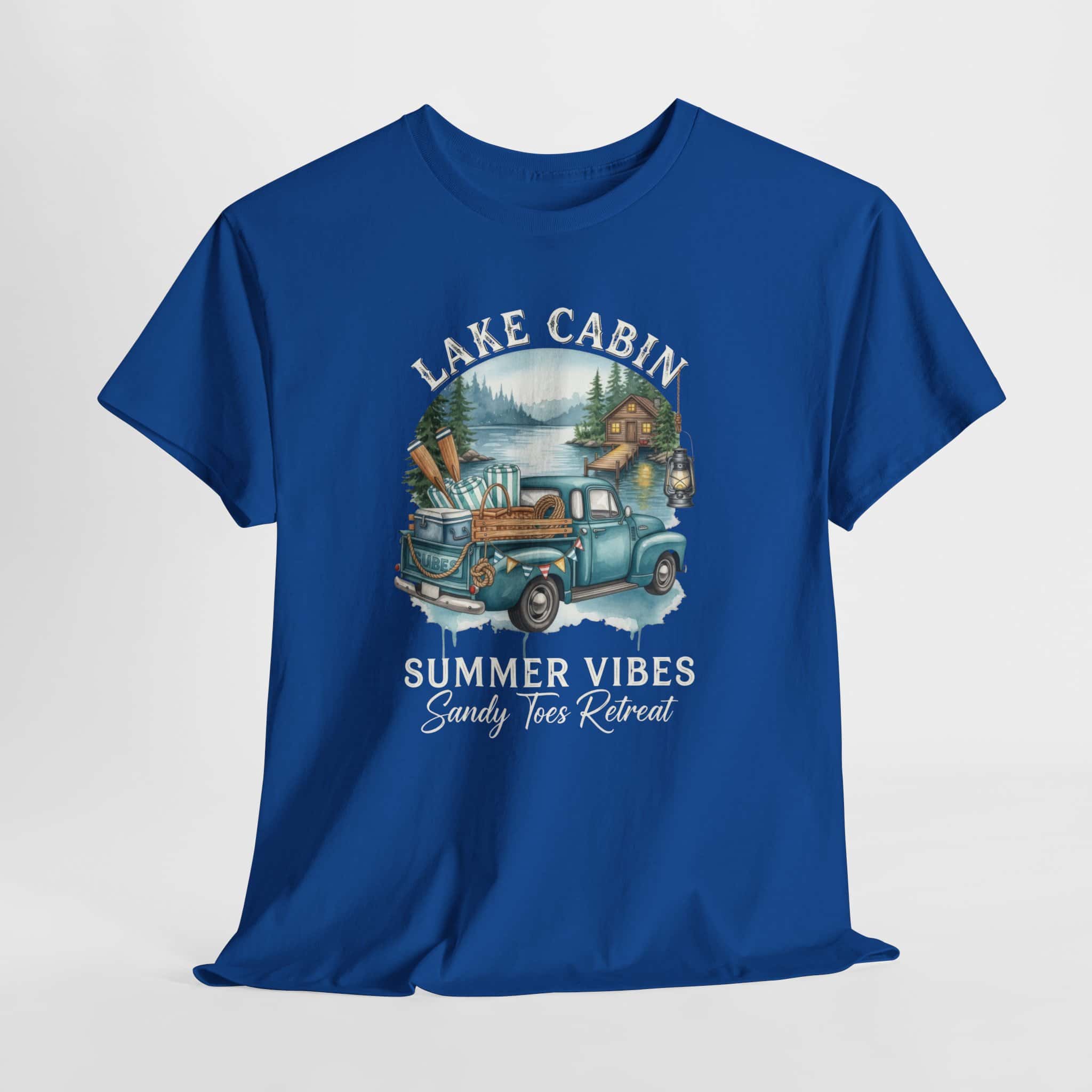 Lake Cabin Summer Vibes Tee — Vintage Truck Lakeside Retreat Shirt - Image 11