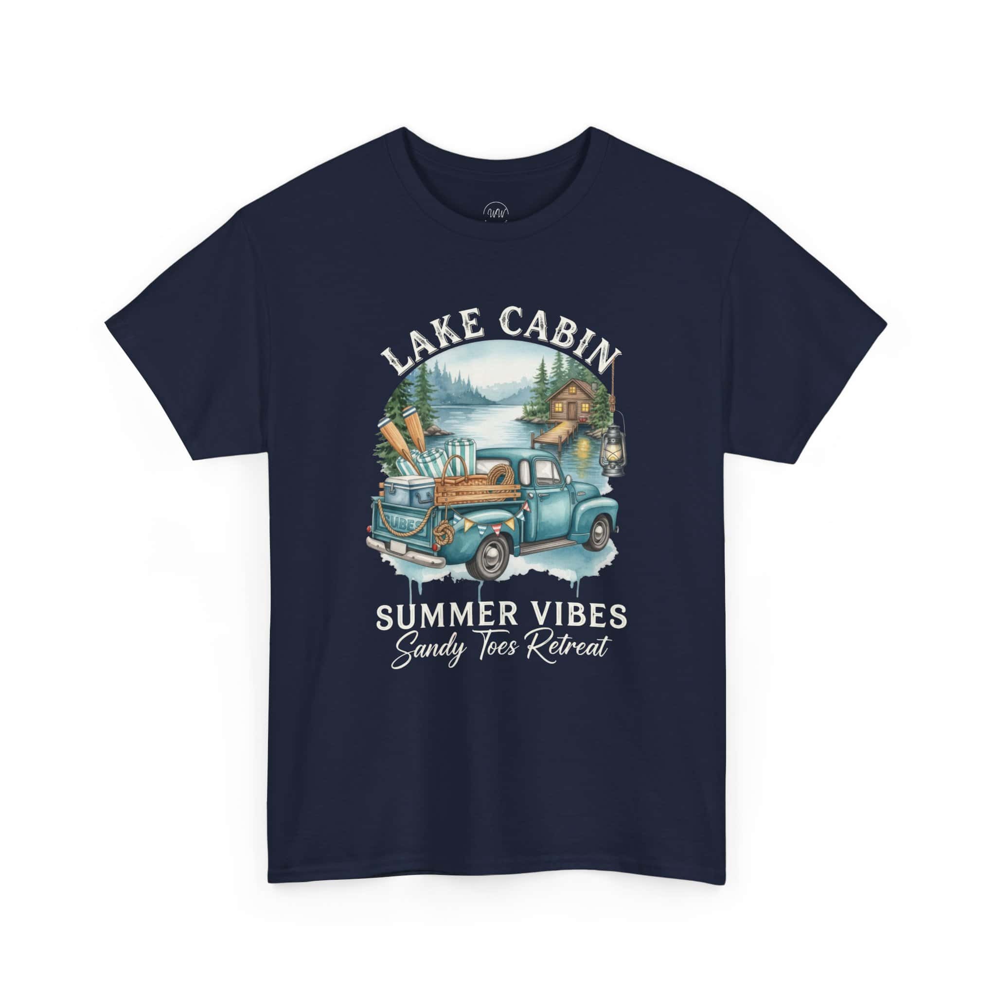 Lake Cabin Summer Vibes Tee — Vintage Truck Lakeside Retreat Shirt - Image 12