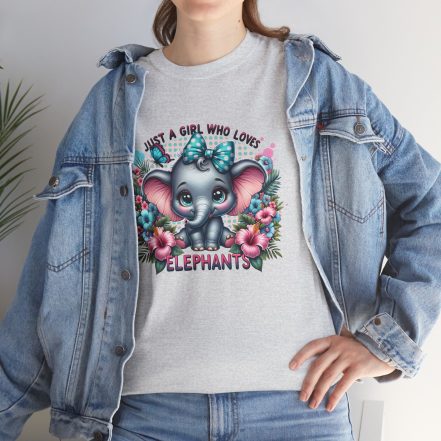Just a Girl Who Loves Elephants T‑Shirt - Cute Baby Elephant Graphic Tee - Image 9
