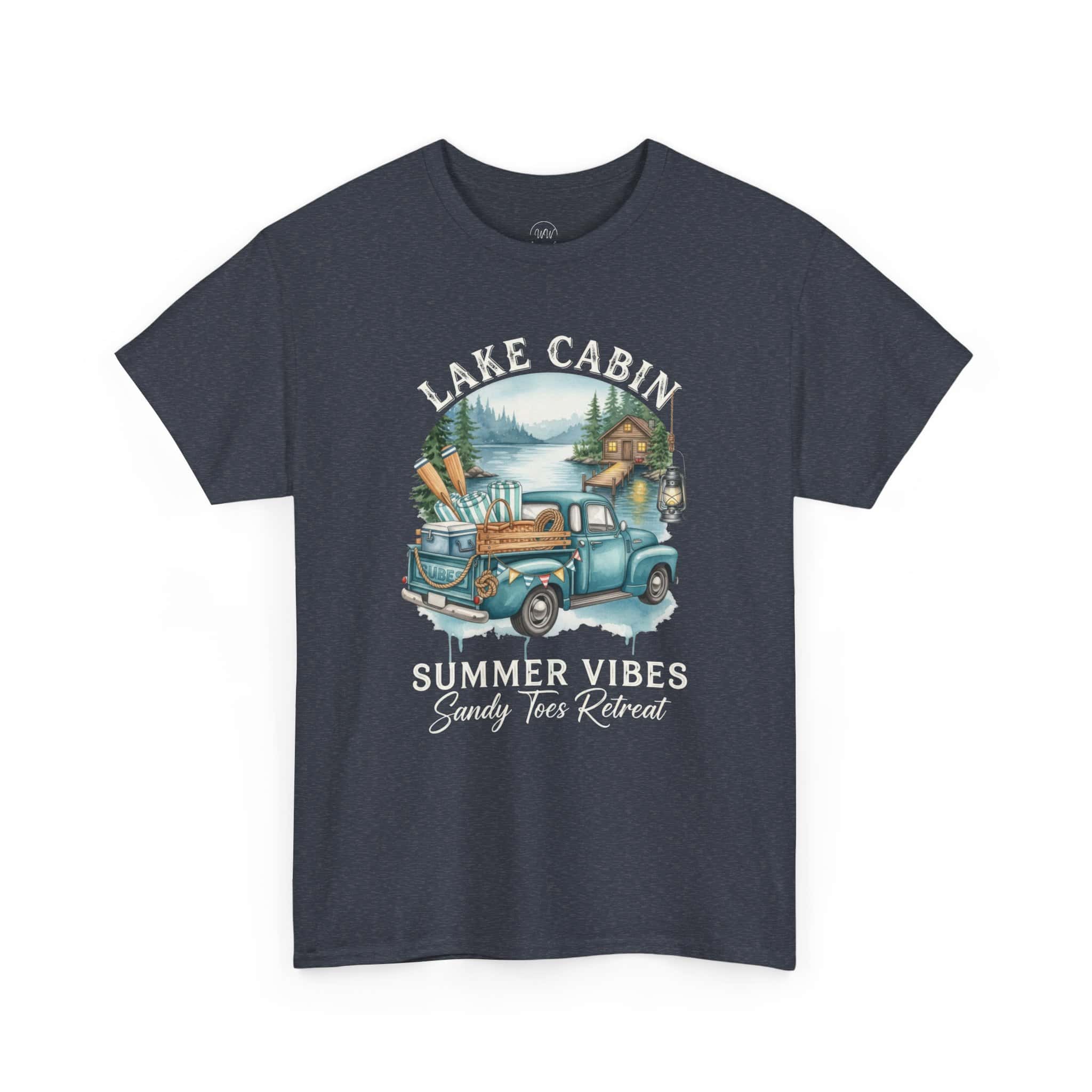 Lake Cabin Summer Vibes Tee — Vintage Truck Lakeside Retreat Shirt - Image 14