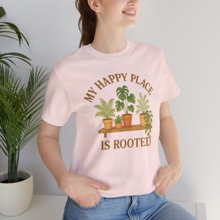 Plant Lover T-Shirt – “My Happy Place Is Rooted” Graphic Tee - Image 16