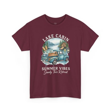 Lake Cabin Summer Vibes Tee — Vintage Truck Lakeside Retreat Shirt - Image 4