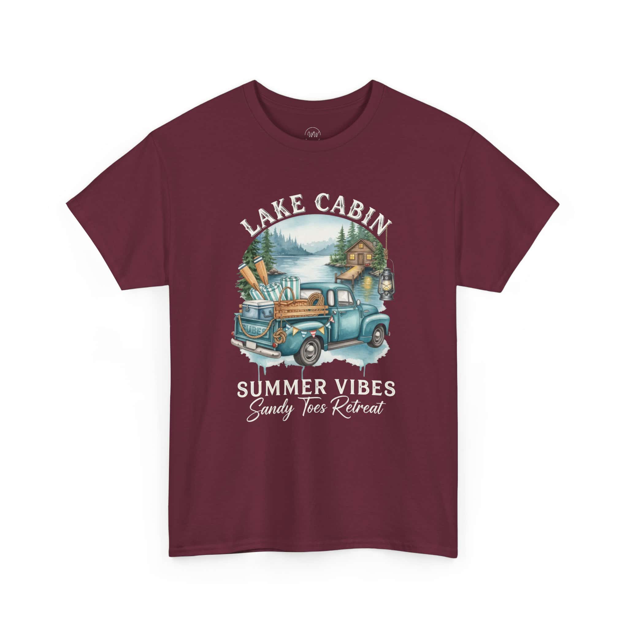 Lake Cabin Summer Vibes Tee — Vintage Truck Lakeside Retreat Shirt - Image 4