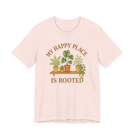 Plant Lover T-Shirt – “My Happy Place Is Rooted” Graphic Tee - Image 12