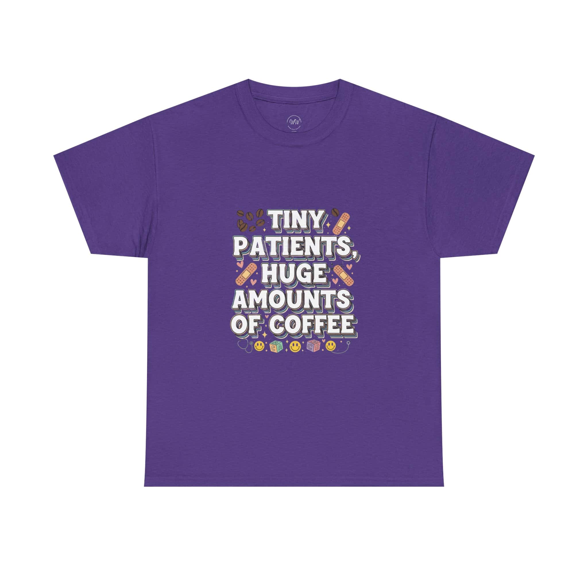Tiny Patients Huge Amounts of Coffee Pediatric Nurse Tee - Image 22
