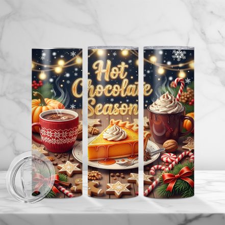 Hot Chocolate Season 20oz Sublimation Tumbler - Image 2