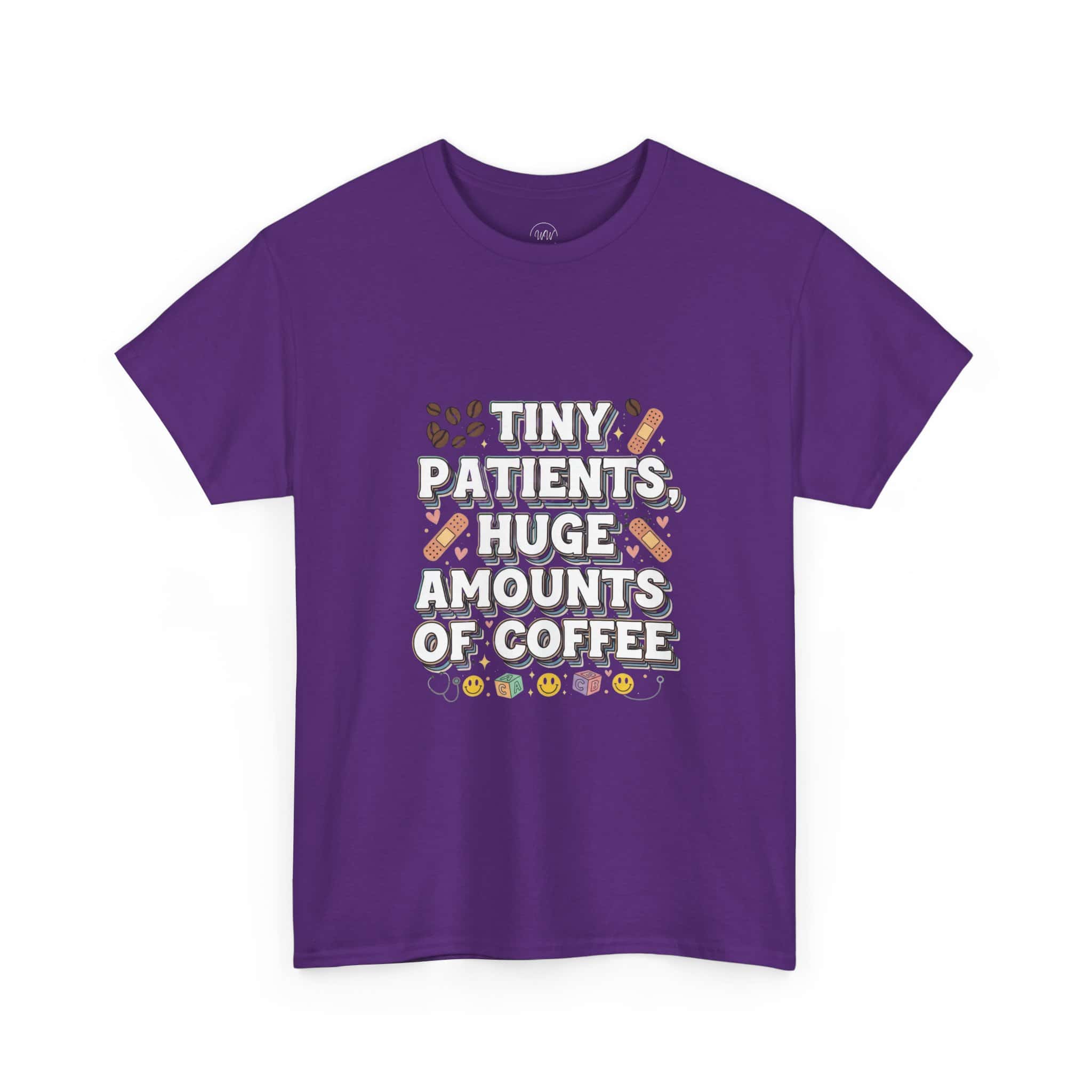 Tiny Patients Huge Amounts of Coffee Pediatric Nurse Tee - Image 27