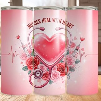 Nurses Heal With Heart 20oz Tumbler