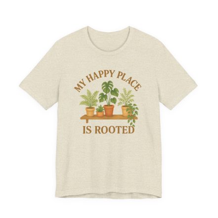 Plant Lover T-Shirt – “My Happy Place Is Rooted” Graphic Tee - Image 22