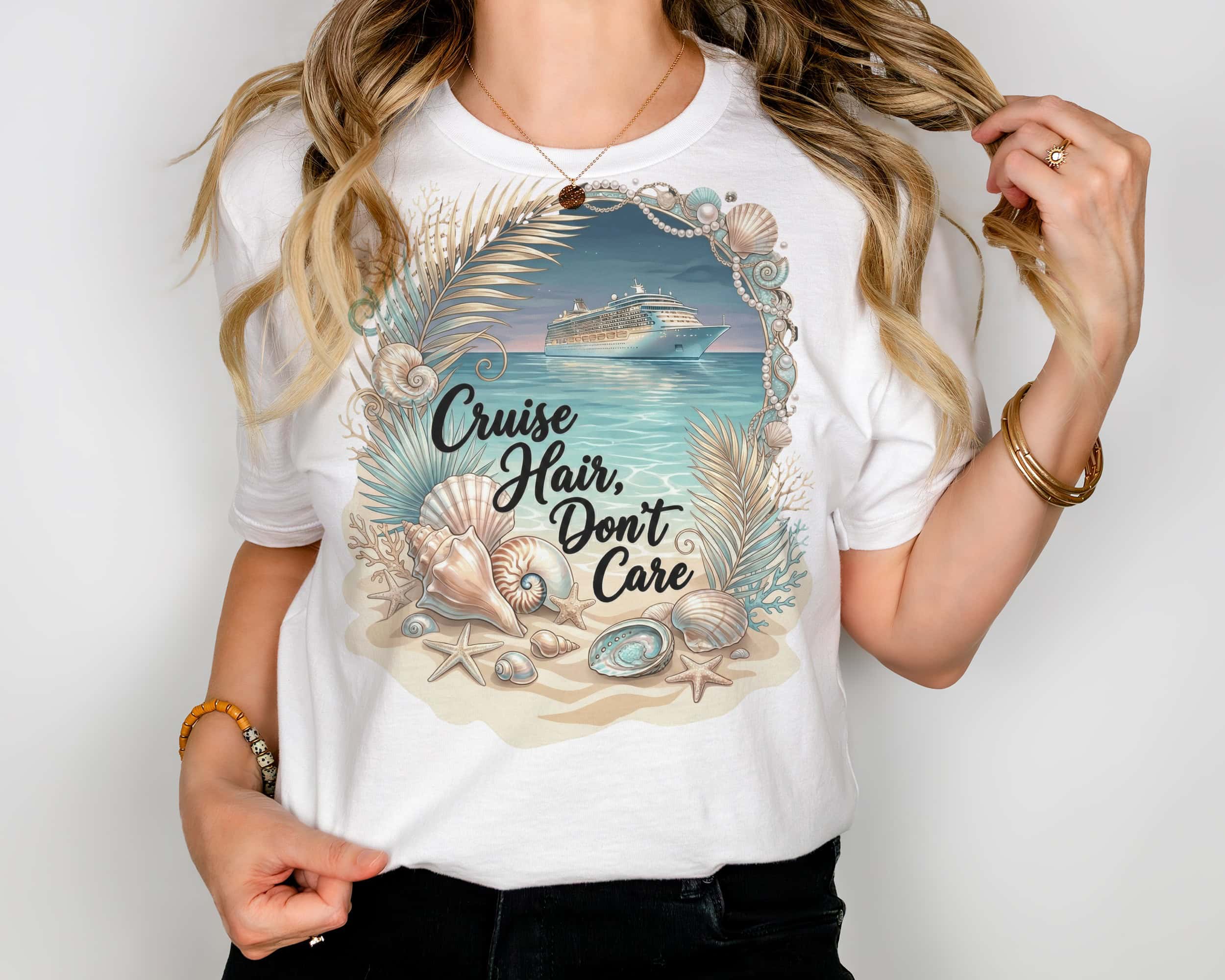 Cruise Hair Don't Care Beach T‑Shirt — Coastal Vacation Tee
