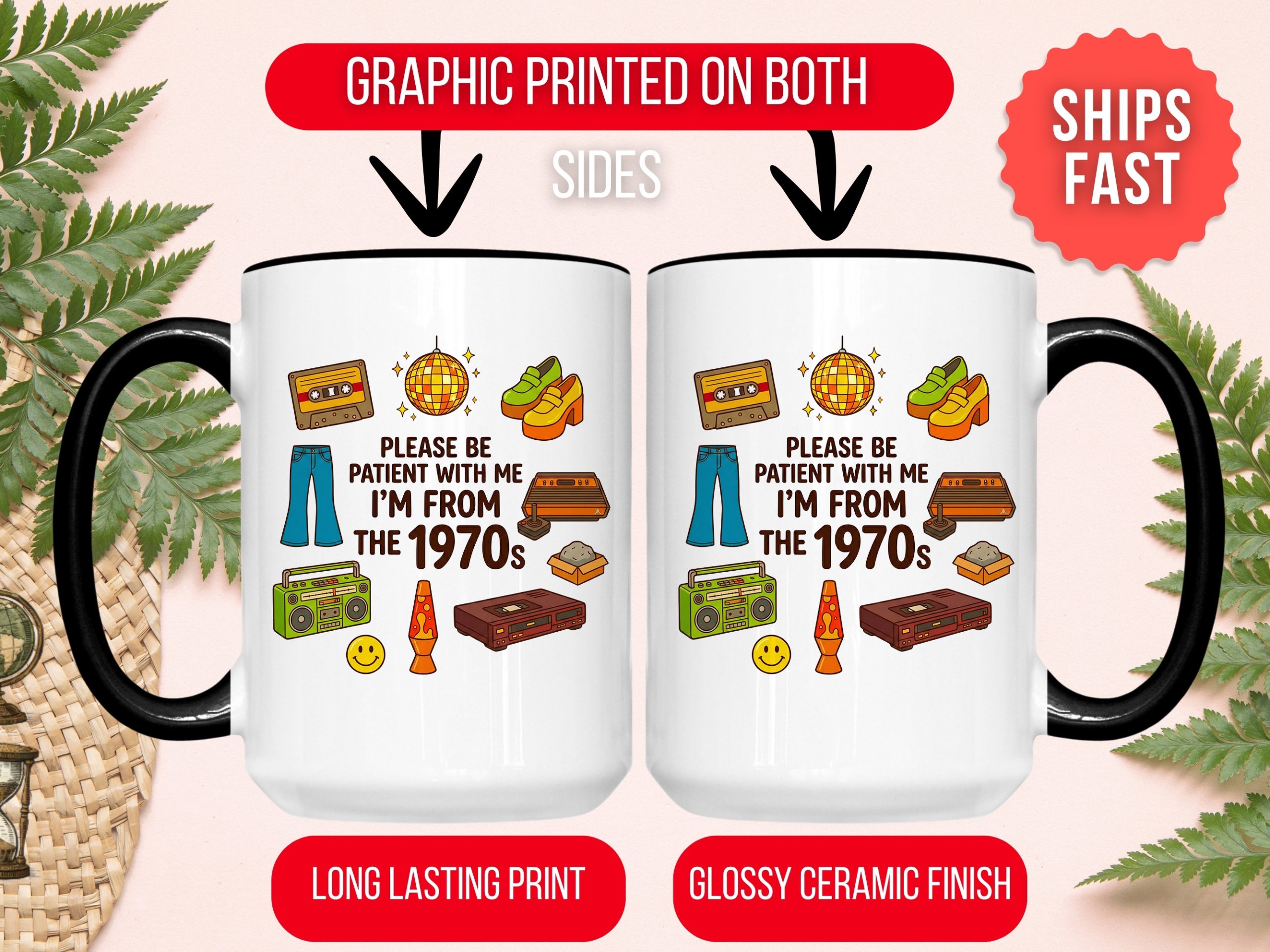 Please Be Patient With Me I Was Born In 70s The Funny 1970s Mug - Image 3